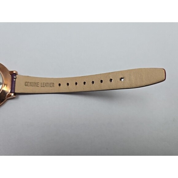 Ted Baker London Womens Quartz Watch Purple Leather Strap Rose Gold New Battery main image 9